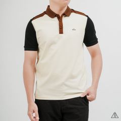 Áo Polo Nam D2SHOP phối màu đính logo kim loại, vải Hybrid Cotton Blend B-A3122