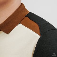 Áo Polo Nam D2SHOP phối màu đính logo kim loại, vải Hybrid Cotton Blend B-A3122