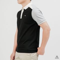 Áo Polo Nam D2SHOP phối màu đính logo kim loại, vải Hybrid Cotton Blend B-A3122