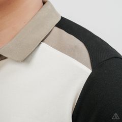 Áo Polo Nam D2SHOP phối màu đính logo kim loại, vải Hybrid Cotton Blend B-A3122