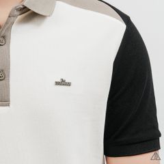 Áo Polo Nam D2SHOP phối màu đính logo kim loại, vải Hybrid Cotton Blend B-A3122