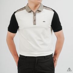 Áo Polo Nam D2SHOP phối màu đính logo kim loại, vải Hybrid Cotton Blend B-A3122