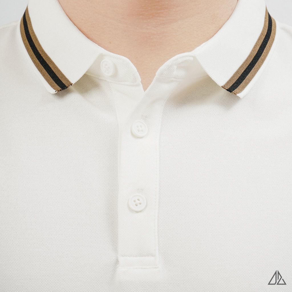 Áo Polo Nam D2SHOP phối viền cổ, rã cúp vai, vải Premium Cotton Blend B-A3129