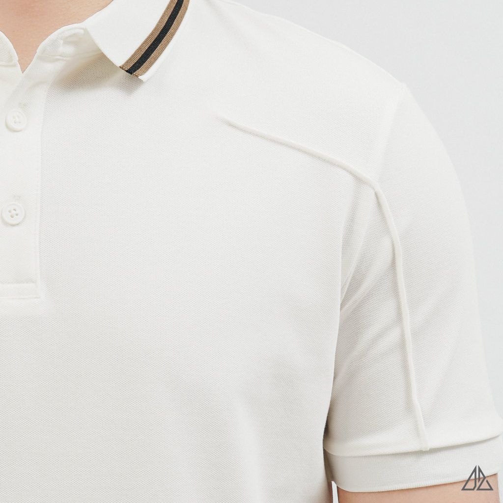 Áo Polo Nam D2SHOP phối viền cổ, rã cúp vai, vải Premium Cotton Blend B-A3129