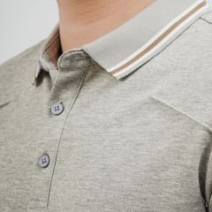 Áo Polo Nam D2SHOP phối viền cổ, rã cúp vai, vải Premium Cotton Blend B-A3129