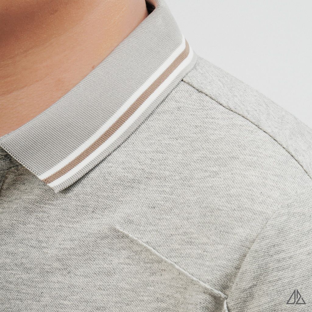 Áo Polo Nam D2SHOP phối viền cổ, rã cúp vai, vải Premium Cotton Blend B-A3129
