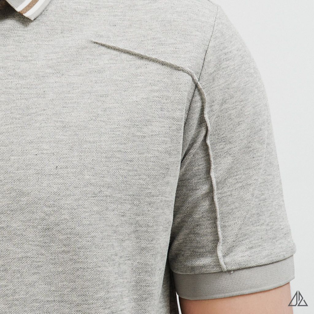 Áo Polo Nam D2SHOP phối viền cổ, rã cúp vai, vải Premium Cotton Blend B-A3129