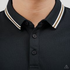 Áo Polo Nam D2SHOP phối viền cổ, rã cúp vai, vải Premium Cotton Blend B-A3129