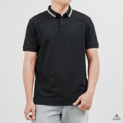 Áo Polo Nam D2SHOP phối viền cổ, rã cúp vai, vải Premium Cotton Blend B-A3129