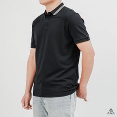 Áo Polo Nam D2SHOP phối viền cổ, rã cúp vai, vải Premium Cotton Blend B-A3129