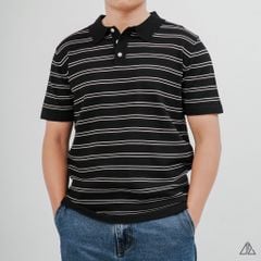 Áo Polo Nam D2SHOP kẻ sọc ngang, vải Premium Cotton Blend B-B2037