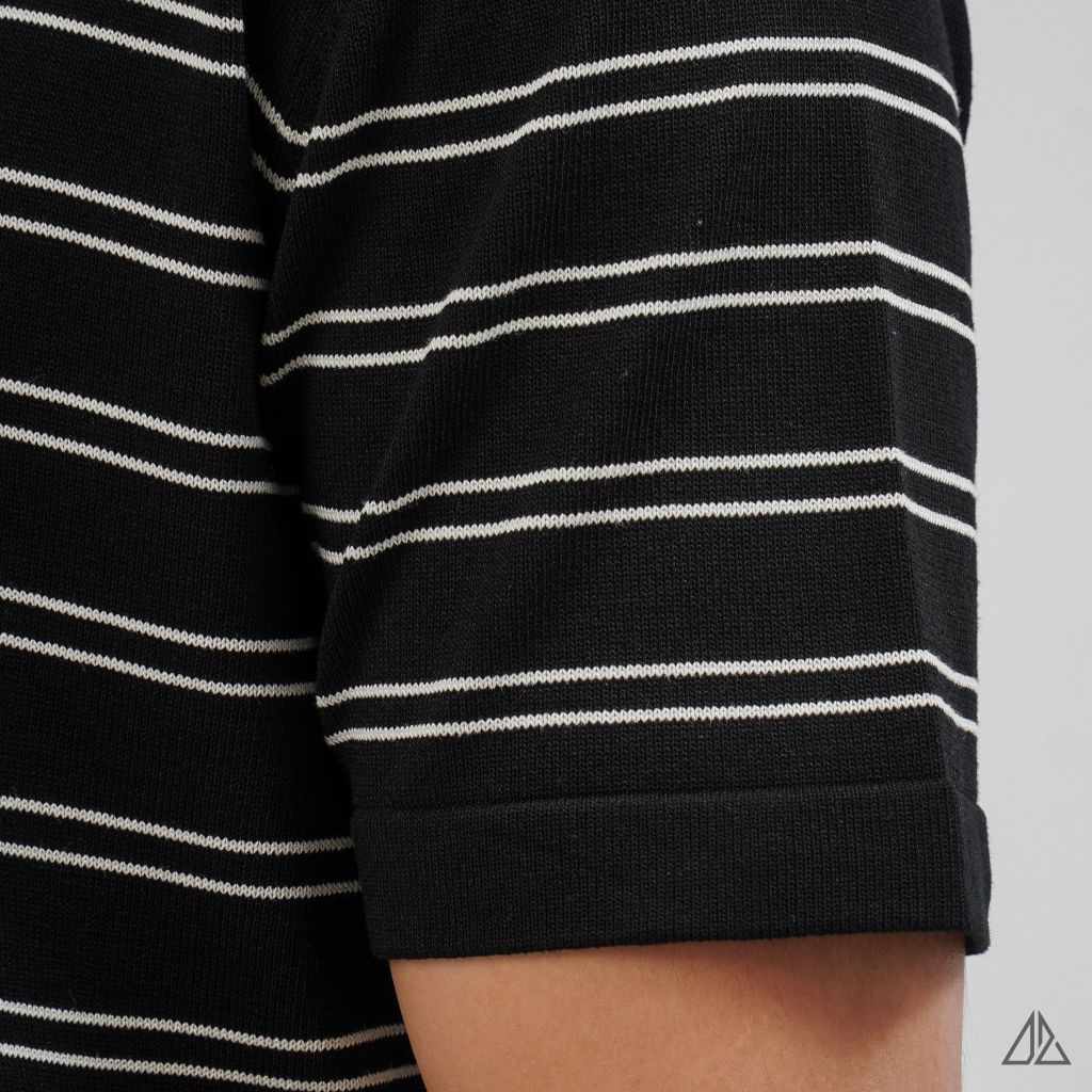 Áo Polo Nam D2SHOP kẻ sọc ngang, vải Premium Cotton Blend B-B2037