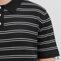 Áo Polo Nam D2SHOP kẻ sọc ngang, vải Premium Cotton Blend B-B2037