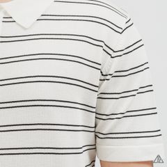 Áo Polo Nam D2SHOP kẻ sọc ngang, vải Premium Cotton Blend B-B2037