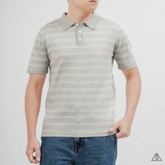 Áo Polo Nam D2SHOP kẻ sọc ngang, vải Premium Cotton Blend B-B2037