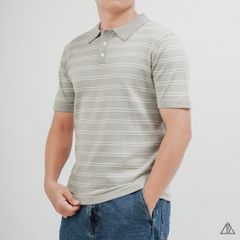 Áo Polo Nam D2SHOP kẻ sọc ngang, vải Premium Cotton Blend B-B2037