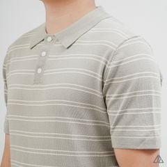 Áo Polo Nam D2SHOP kẻ sọc ngang, vải Premium Cotton Blend B-B2037