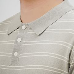 Áo Polo Nam D2SHOP kẻ sọc ngang, vải Premium Cotton Blend B-B2037