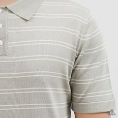 Áo Polo Nam D2SHOP kẻ sọc ngang, vải Premium Cotton Blend B-B2037