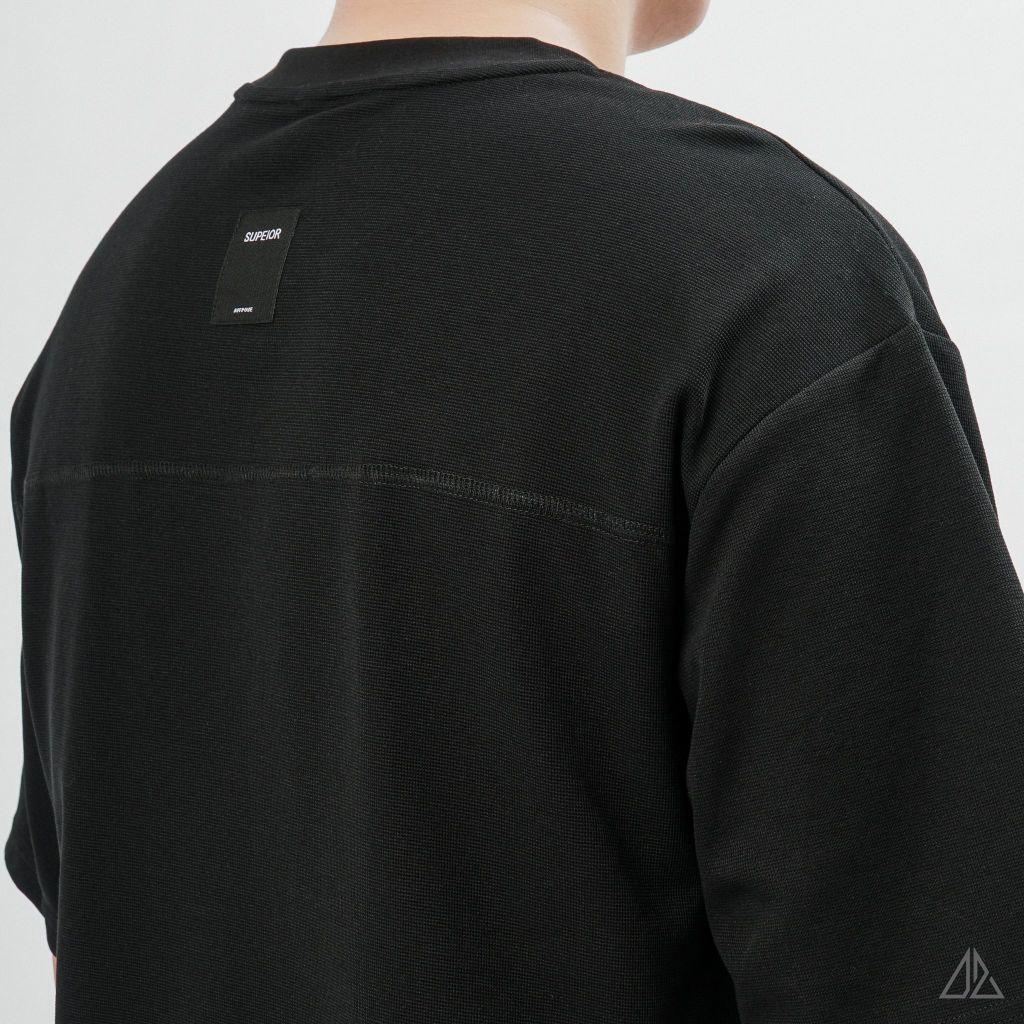 Áo Thun Nam D2SHOP phối viền vai chỉ ngực, vải Hybrid Cotton B-B80012