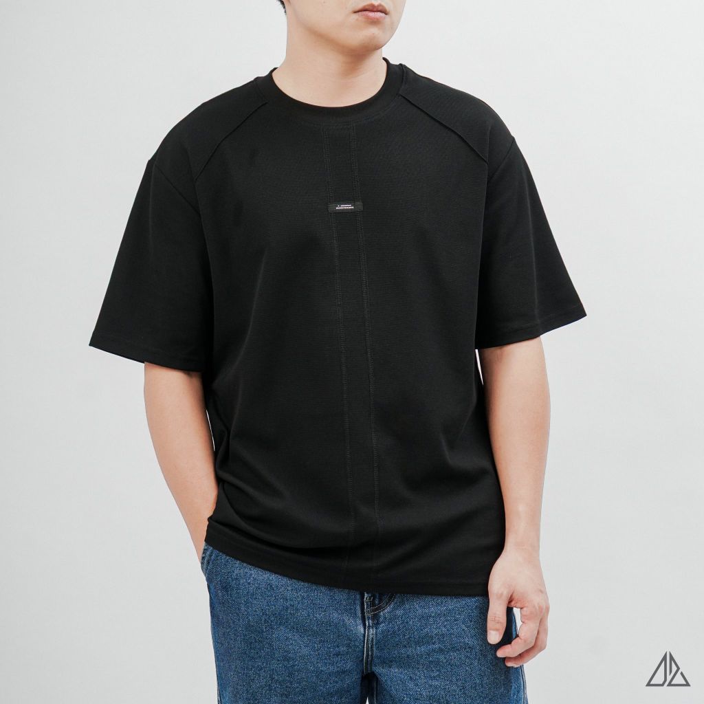 Áo Thun Nam D2SHOP phối viền vai chỉ ngực, vải Hybrid Cotton B-B80012