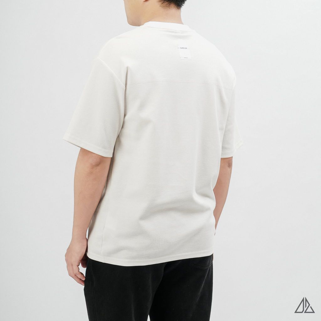 Áo Thun Nam D2SHOP phối viền vai chỉ ngực, vải Hybrid Cotton B-B80012
