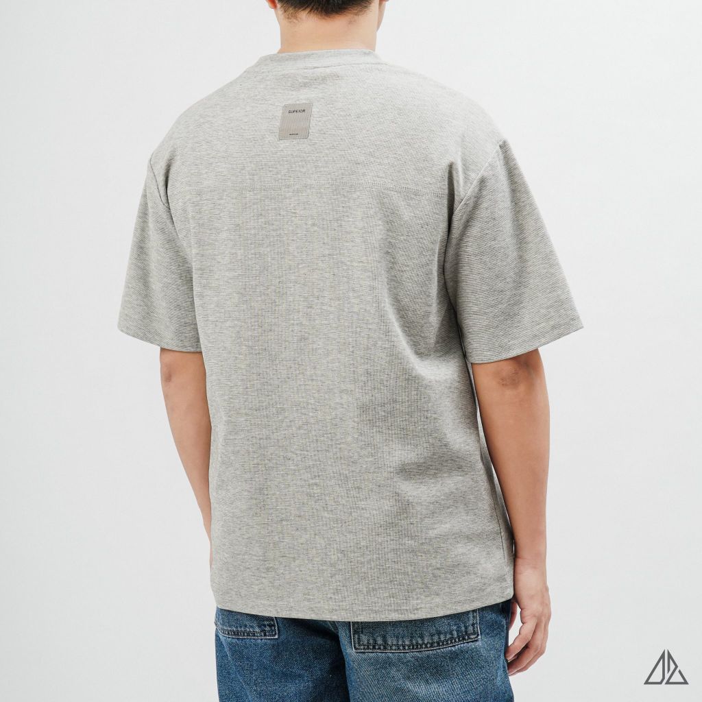 Áo Thun Nam D2SHOP phối viền vai chỉ ngực, vải Hybrid Cotton B-B80012