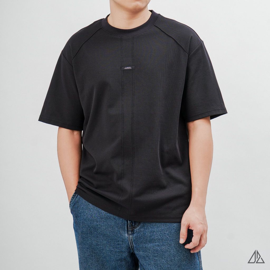 Áo Thun Nam D2SHOP phối viền vai chỉ ngực, vải Hybrid Cotton B-B80012