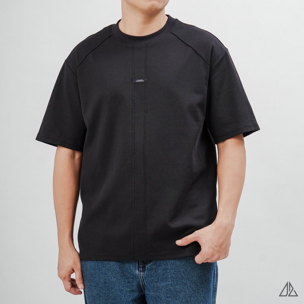 Áo Thun Nam D2SHOP phối viền vai chỉ ngực, vải Hybrid Cotton B-B80012