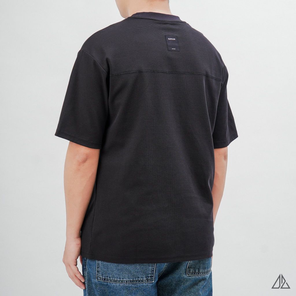 Áo Thun Nam D2SHOP phối viền vai chỉ ngực, vải Hybrid Cotton B-B80012