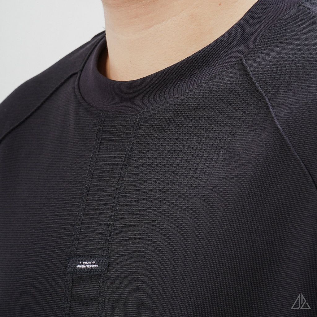 Áo Thun Nam D2SHOP phối viền vai chỉ ngực, vải Hybrid Cotton B-B80012