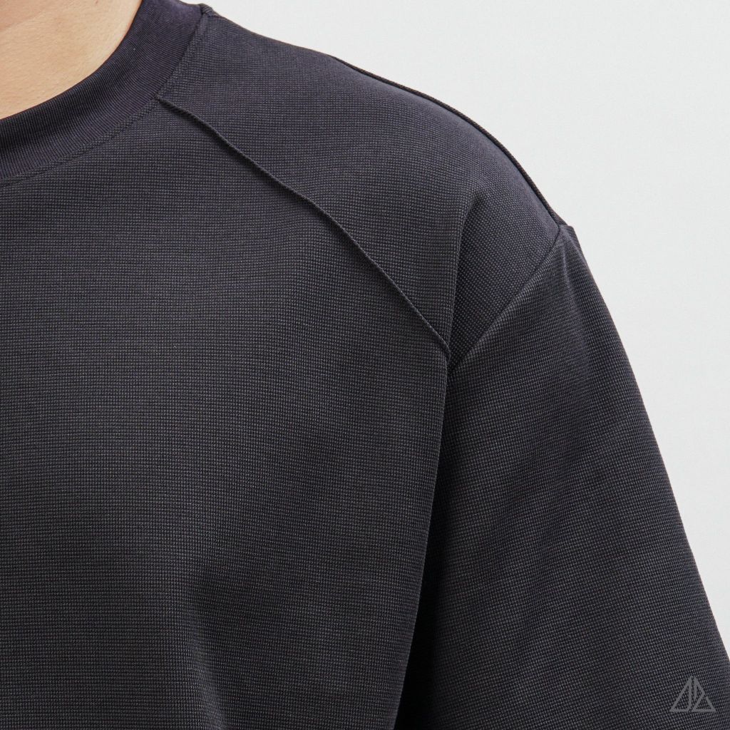 Áo Thun Nam D2SHOP phối viền vai chỉ ngực, vải Hybrid Cotton B-B80012