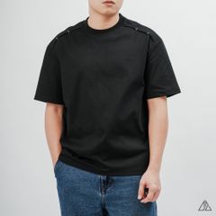Áo Thun Nam D2SHOP phối viền chỉ vai, vải Premium Cotton B-B8003