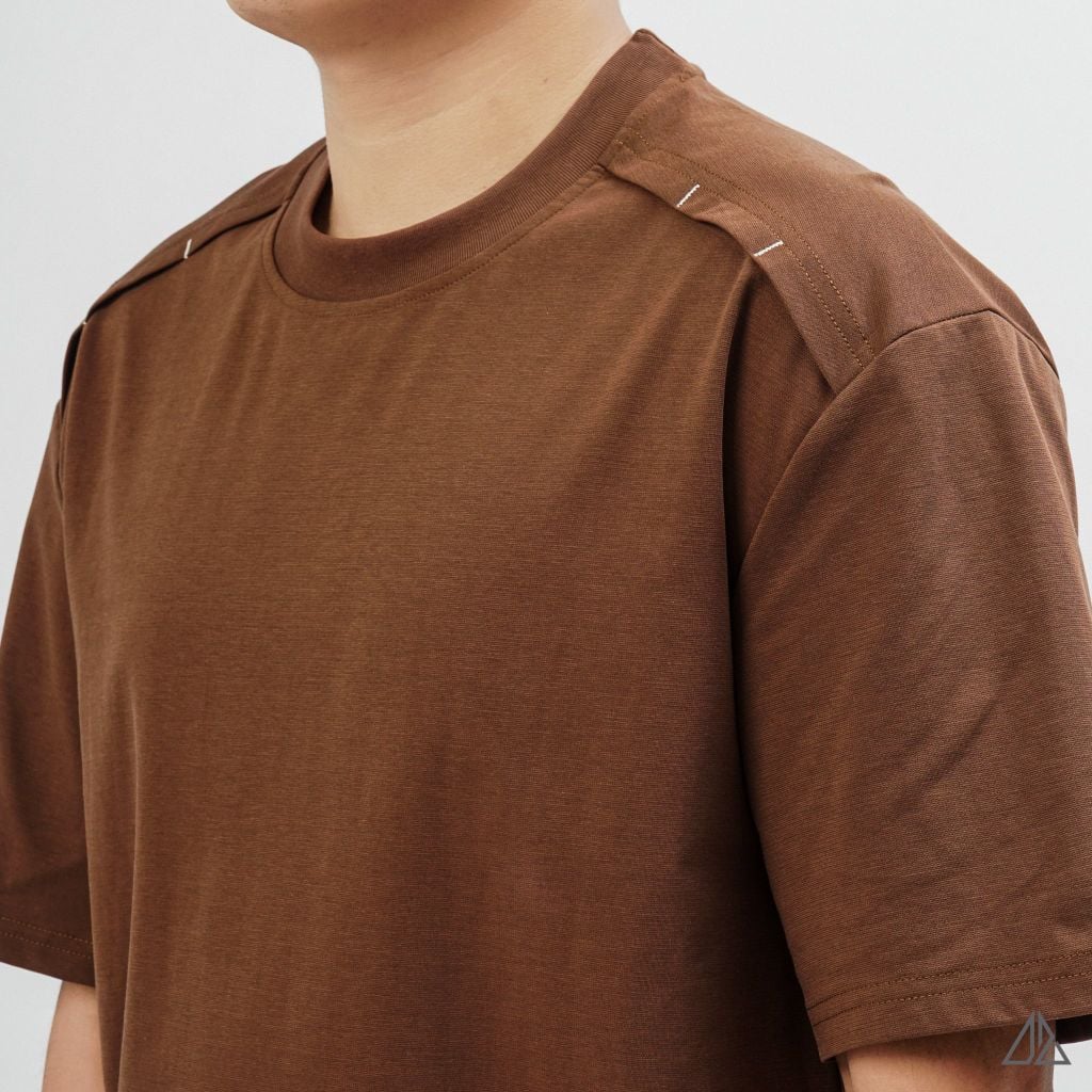 Áo Thun Nam D2SHOP phối viền chỉ vai, vải Premium Cotton B-B8003