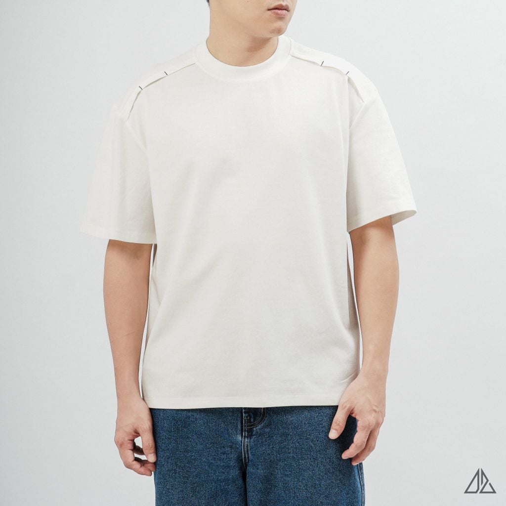 Áo Thun Nam D2SHOP phối viền chỉ vai, vải Premium Cotton B-B8003