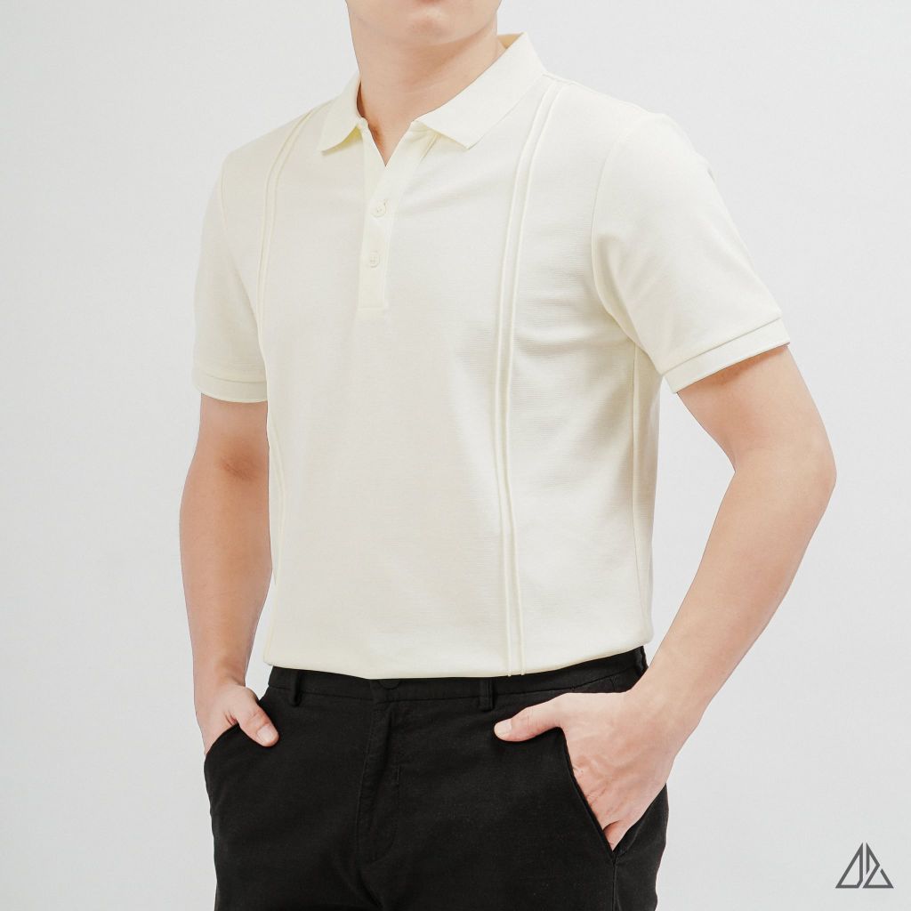 Áo Polo Nam D2SHOP rã cúp dọc, vải Premium Pique B-B99005