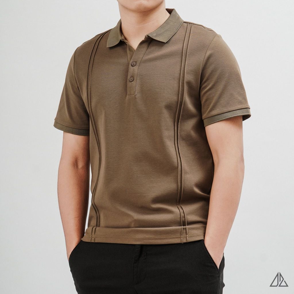 Áo Polo Nam D2SHOP rã cúp dọc, vải Premium Pique B-B99005