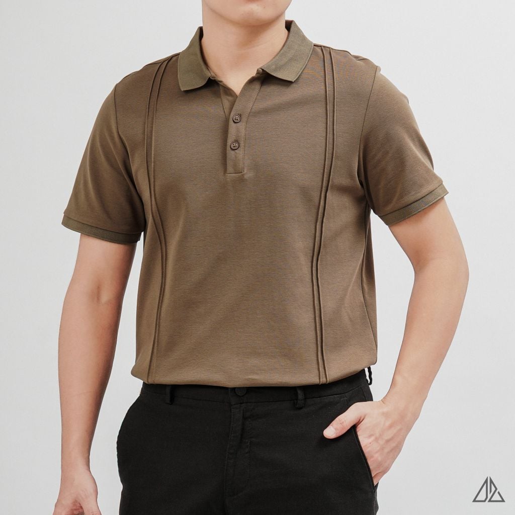 Áo Polo Nam D2SHOP rã cúp dọc, vải Premium Pique B-B99005