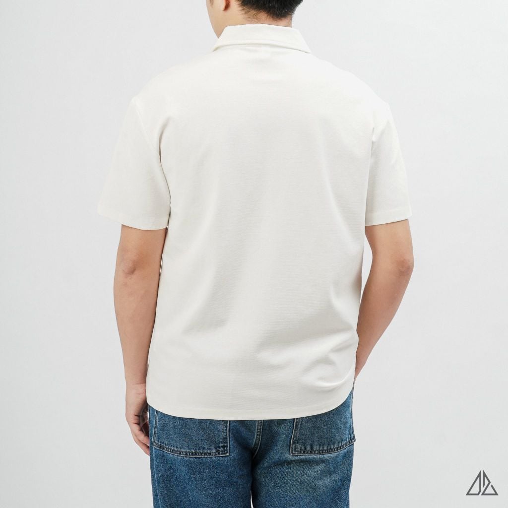 Áo Polo Nam D2SHOP cổ Zip, vải Flex Pique Blend B-B99003