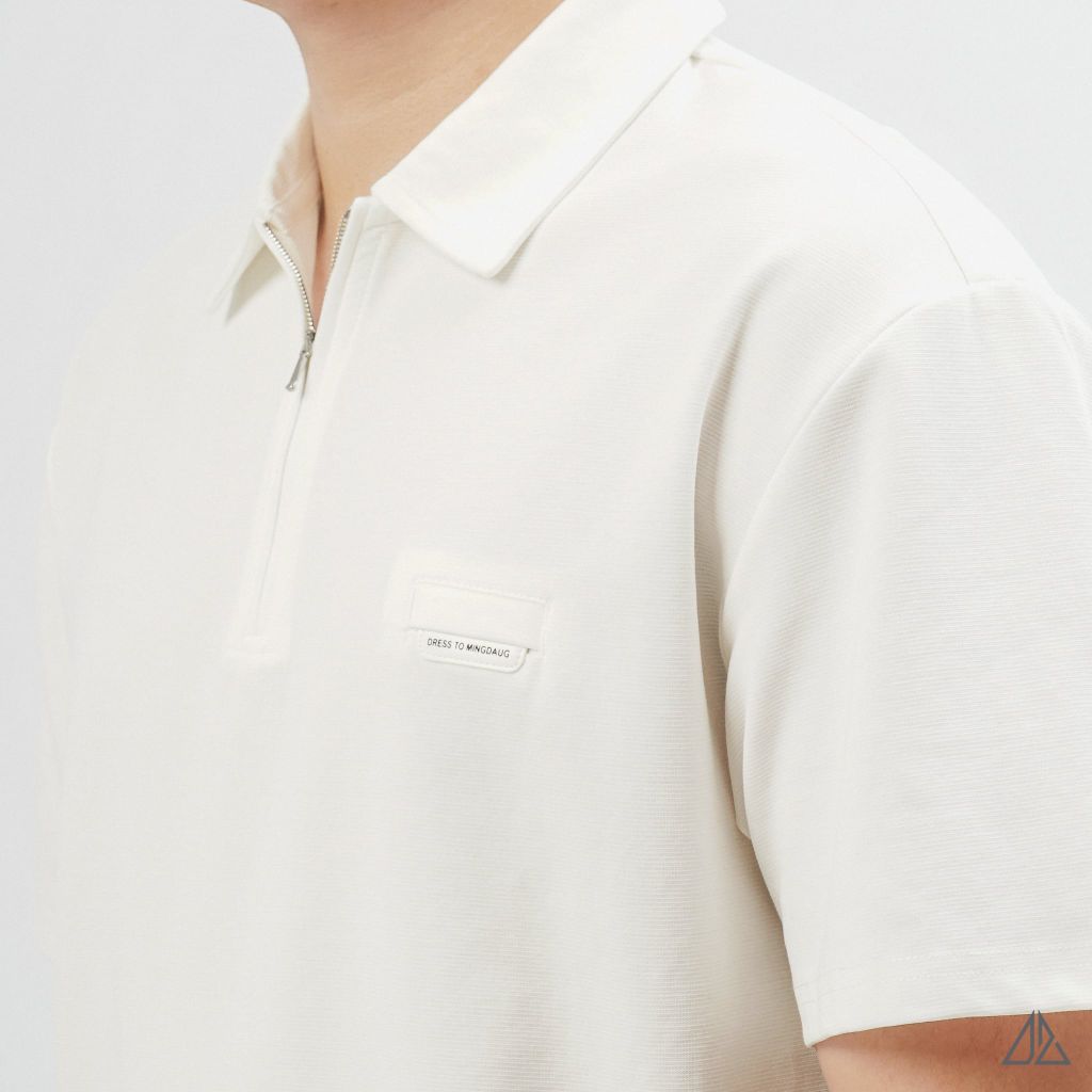 Áo Polo Nam D2SHOP cổ Zip, vải Flex Pique Blend B-B99003