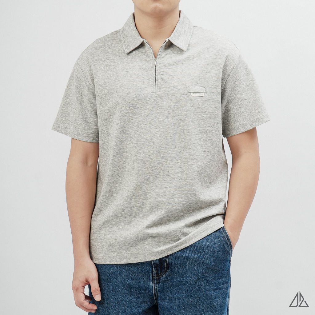 Áo Polo Nam D2SHOP cổ Zip, vải Flex Pique Blend B-B99003
