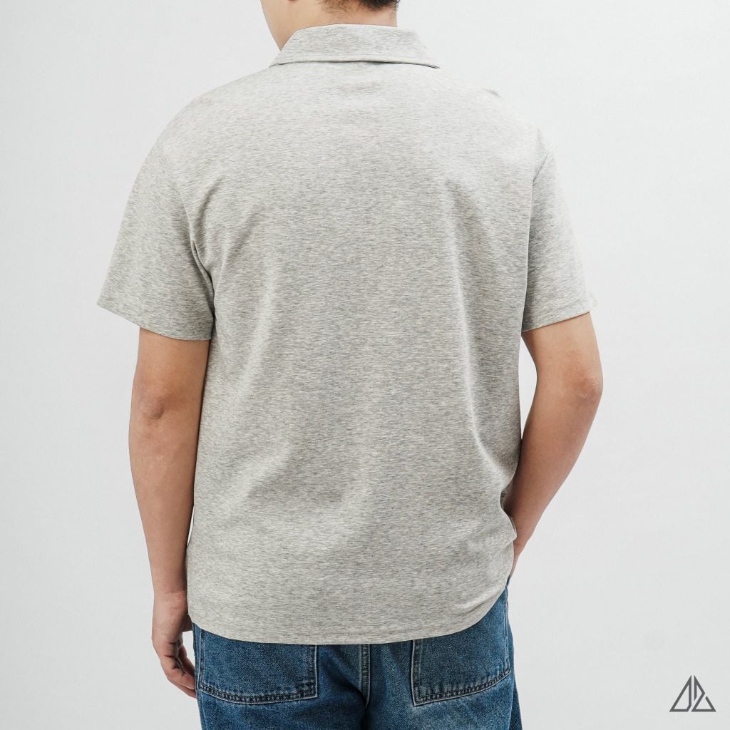 Áo Polo Nam D2SHOP cổ Zip, vải Flex Pique Blend B-B99003