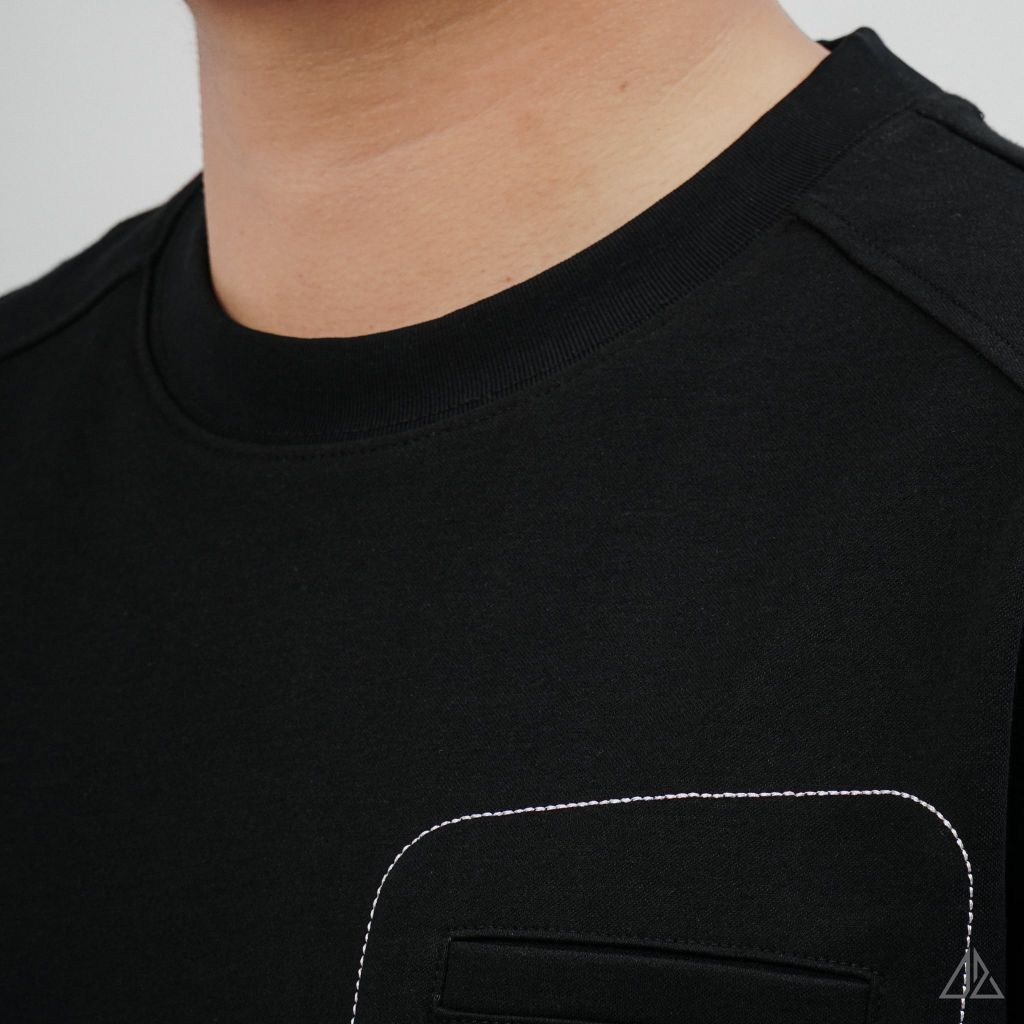 Áo Thun Nam D2SHOP may viền chỉ túi A,  vải Premium Cotton B-F8774