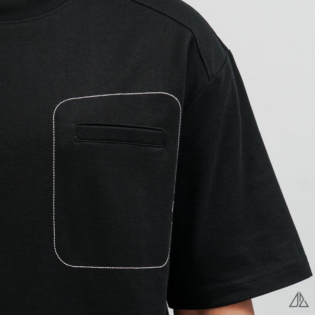 Áo Thun Nam D2SHOP may viền chỉ túi A,  vải Premium Cotton B-F8774
