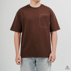 Áo Thun Nam D2SHOP may viền chỉ túi A,  vải Premium Cotton B-F8774