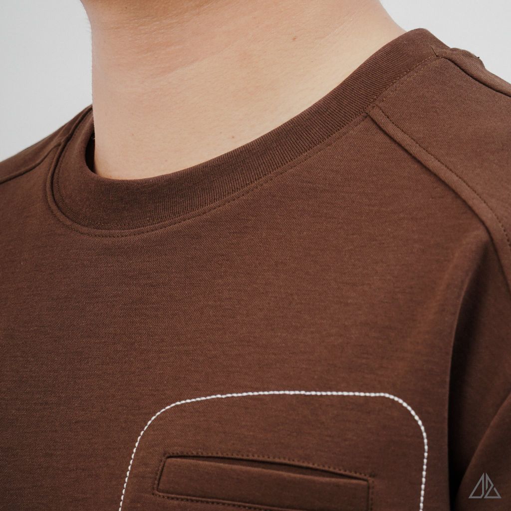 Áo Thun Nam D2SHOP may viền chỉ túi A,  vải Premium Cotton B-F8774