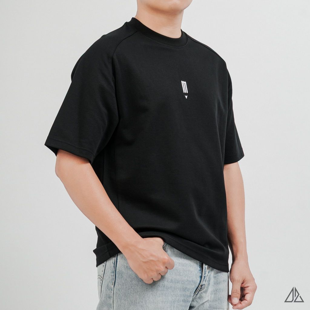 Áo Thun Nam D2SHOP tay áo raglan thêu M, vải Premium Cotton dày dặn B-F8802