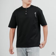 Áo Thun Nam D2SHOP giả cổ Henley , vải Premium Cotton B-F8809