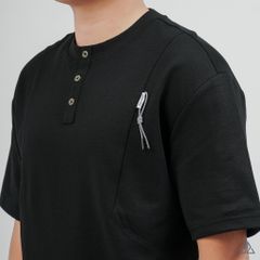 Áo Thun Nam D2SHOP giả cổ Henley , vải Premium Cotton B-F8809