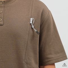 Áo Thun Nam D2SHOP giả cổ Henley , vải Premium Cotton B-F8809